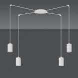Lampa wisząca Pająk biała Emibig | Regulowana, nowoczesna