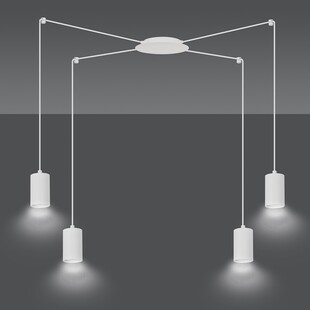 Lampa wisząca Pająk biała Emibig | Regulowana, nowoczesna