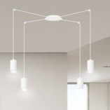 Lampa wisząca Pająk biała Emibig | Regulowana, nowoczesna