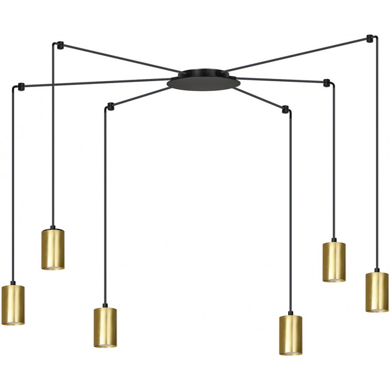 Lampa wisząca "Pająk" Glamour Traker VI - Emibig | Złoto