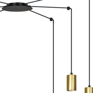 Lampa wisząca "Pająk" Glamour Traker VI - Emibig | Złoto