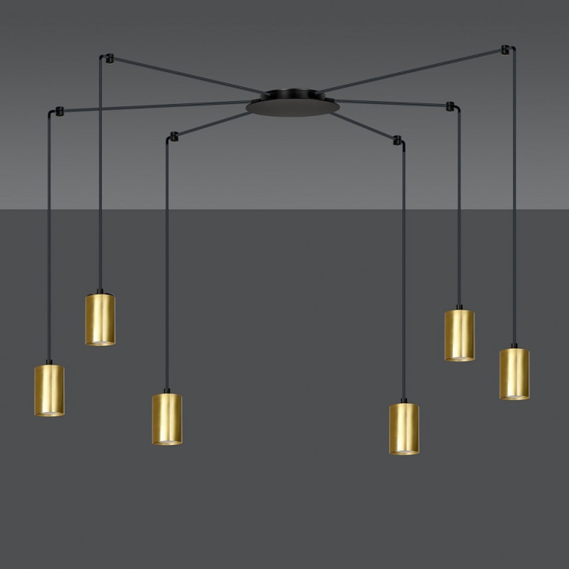 Lampa wisząca "Pająk" Glamour Traker VI - Emibig | Złoto