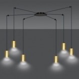 Lampa wisząca "Pająk" Glamour Traker VI - Emibig | Złoto