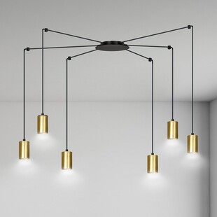 Lampa wisząca "Pająk" Glamour Traker VI - Emibig | Złoto
