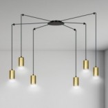 Lampa wisząca "Pająk" Glamour Traker VI - Emibig | Złoto