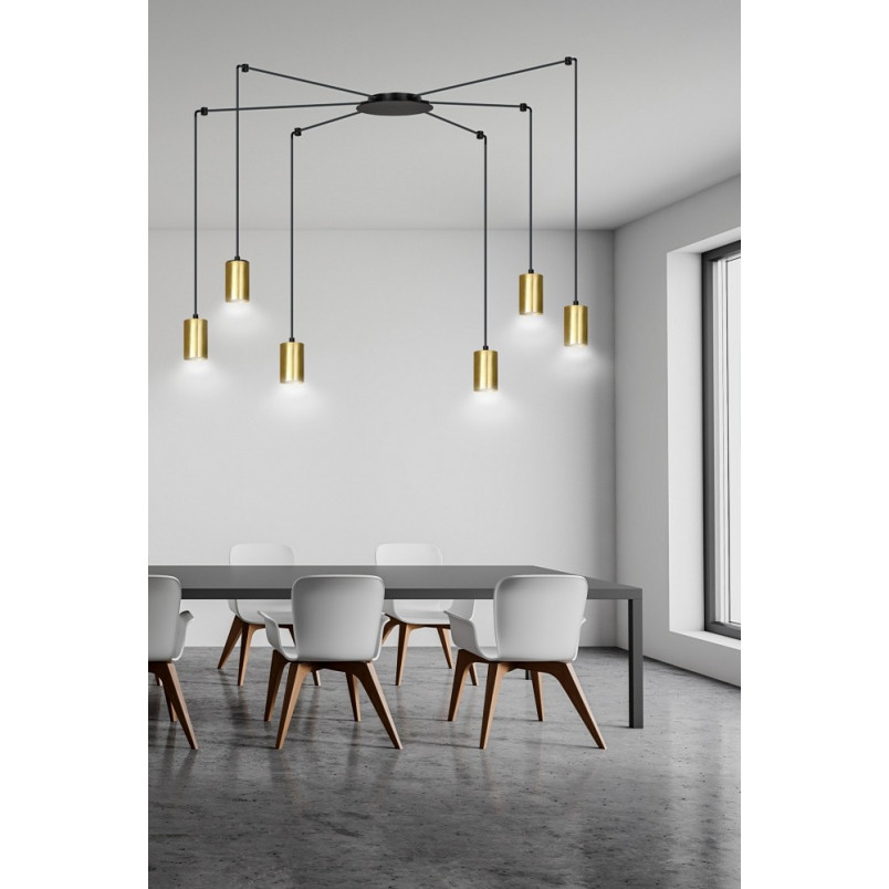 Lampa wisząca "Pająk" Glamour Traker VI - Emibig | Złoto