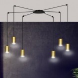 Lampa wisząca "Pająk" Glamour Traker VI - Emibig | Złoto