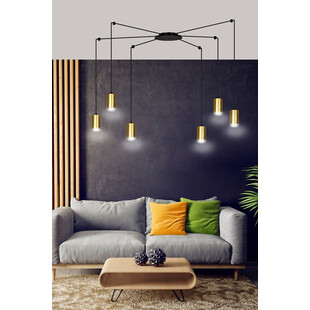 Lampa wisząca "Pająk" Glamour Traker VI - Emibig | Złoto