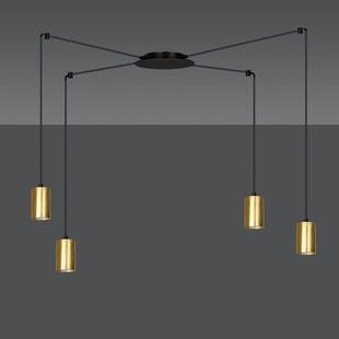 Lampa wisząca "Pająk" Glamour Emibig - Złoto i Czarno
