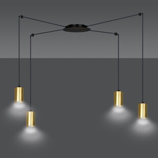 Lampa wisząca "Pająk" Glamour Emibig - Złoto i Czarno