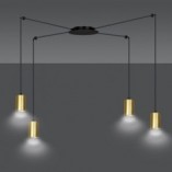 Lampa wisząca "Pająk" Glamour Emibig - Złoto i Czarno