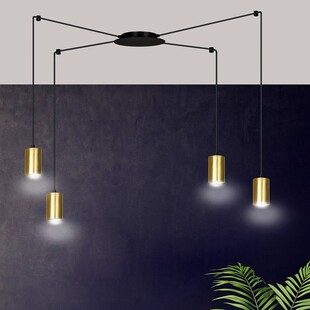 Lampa wisząca "Pająk" Glamour Emibig - Złoto i Czarno
