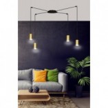 Lampa wisząca "Pająk" Glamour Emibig - Złoto i Czarno
