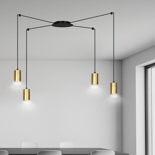 Lampa wisząca "Pająk" Glamour Emibig - Złoto i Czarno