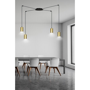 Lampa wisząca "Pająk" Glamour Emibig - Złoto i Czarno