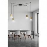 Lampa wisząca "Pająk" Glamour Emibig - Złoto i Czarno