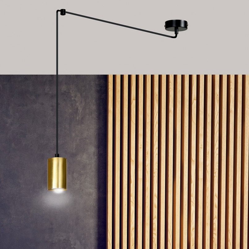 Lampa wisząca Pająk Glamour | Emibig Traker Złoto-Czarna