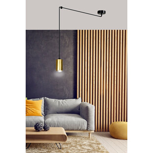 Lampa wisząca Pająk Glamour | Emibig Traker Złoto-Czarna