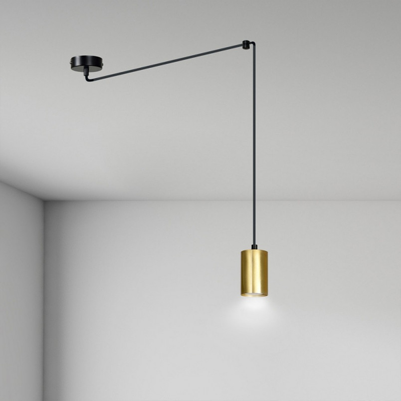 Lampa wisząca Pająk Glamour | Emibig Traker Złoto-Czarna