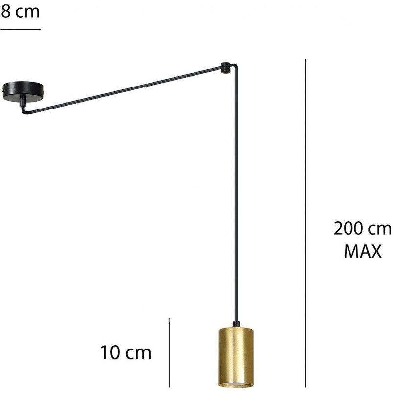 Lampa wisząca Pająk Glamour | Emibig Traker Złoto-Czarna