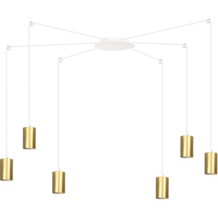 Lampa wisząca Pająk Glamour Emibig | Złoto-Biała