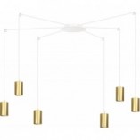 Lampa wisząca Pająk Glamour Emibig | Złoto-Biała