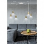Lampa wisząca Pająk Glamour Emibig | Złoto-Biała
