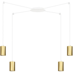 Lampa wisząca "Pająk" glamour Emibig - Złoto i BIAŁY
