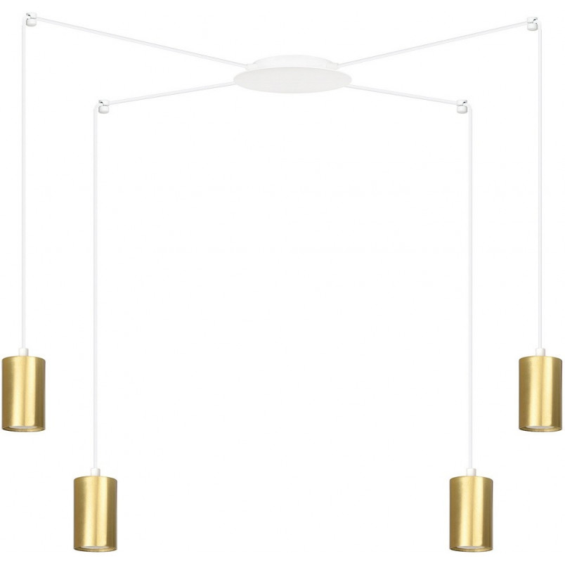 Lampa wisząca "Pająk" glamour Emibig - Złoto i BIAŁY