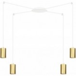Lampa wisząca "Pająk" glamour Emibig - Złoto i BIAŁY