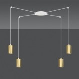 Lampa wisząca "Pająk" glamour Emibig - Złoto i BIAŁY