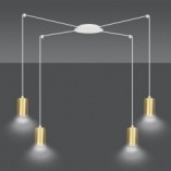 Lampa wisząca "Pająk" glamour Emibig - Złoto i BIAŁY