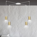Lampa wisząca "Pająk" glamour Emibig - Złoto i BIAŁY