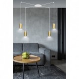Lampa wisząca "Pająk" glamour Emibig - Złoto i BIAŁY