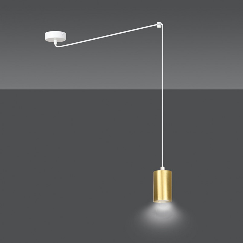 Lampa wisząca "Pająk" Glamour Traker - Emibig | Złoto i Biało