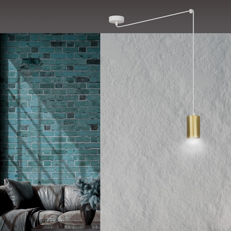 Lampa wisząca "Pająk" Glamour Traker - Emibig | Złoto i Biało