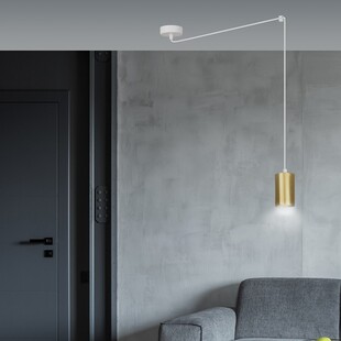 Lampa wisząca "Pająk" Glamour Traker - Emibig | Złoto i Biało