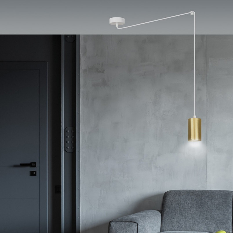 Lampa wisząca "Pająk" Glamour Traker - Emibig | Złoto i Biało