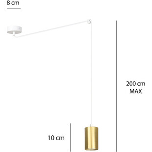 Lampa wisząca "Pająk" Glamour Traker - Emibig | Złoto i Biało