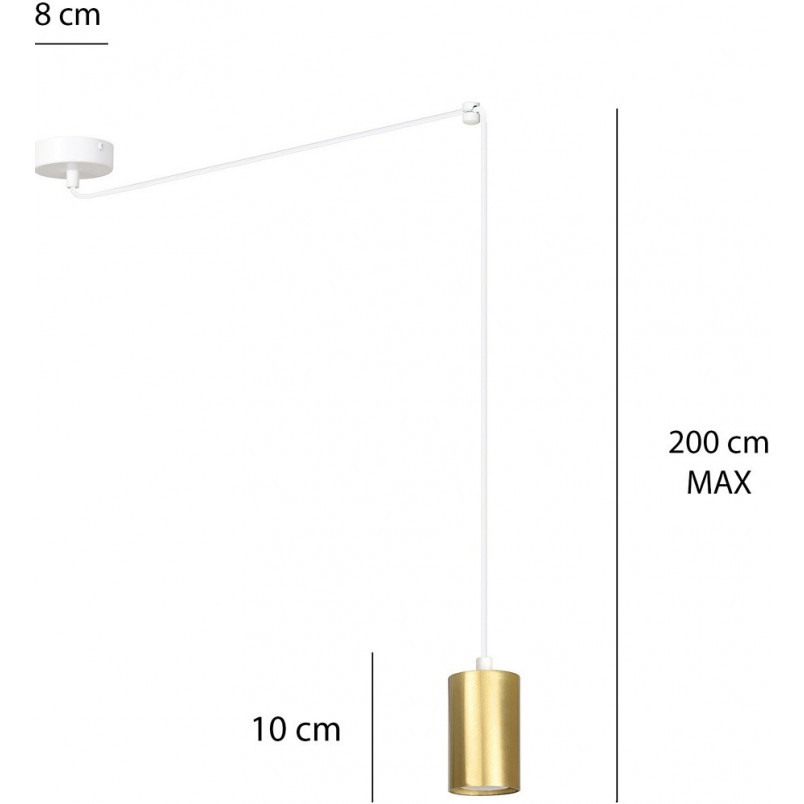 Lampa wisząca "Pająk" Glamour Traker - Emibig | Złoto i Biało