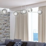Lampa wisząca Rossi VI - szklane kule, biało-grafitowa | Emibig