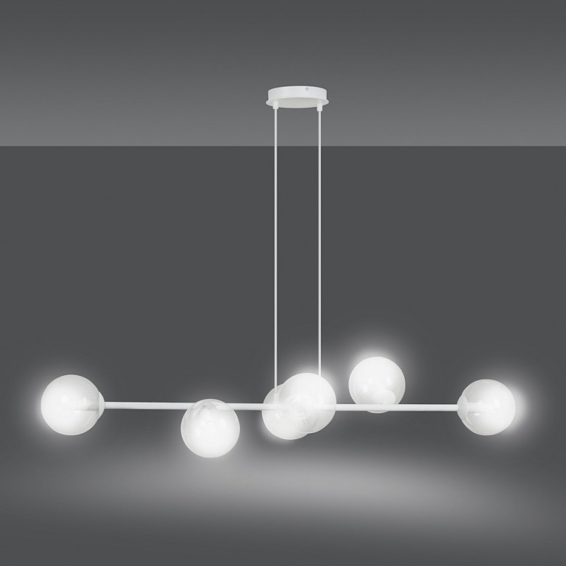 Lampa wisząca Rossi VI - szkło, 110cm | Emibig
