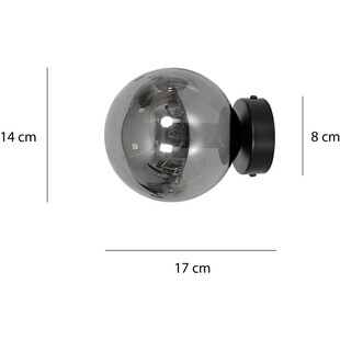 Kinkiet szklany kula Rossi 15cm | Emibig - Eleganckie oświetlenie