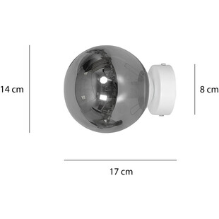 Kinkiet szklany kula Rossi 15cm | Emibig - Nowoczesne oświetlenie