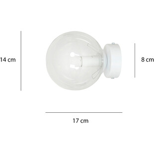 Kinkiet szklany kula Rossi 15cm | Emibig - Eleganckie oświetlenie