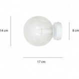 Kinkiet szklany kula Rossi 15cm | Emibig - Eleganckie oświetlenie