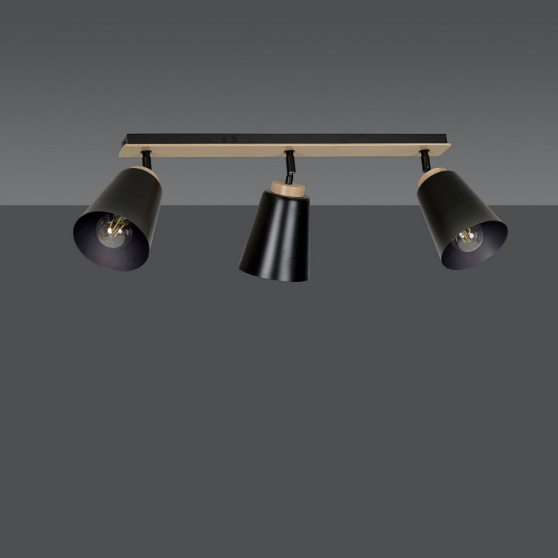 Reflektor sufitowy Atlas III czarny | Emibig - Skandynawski Design
