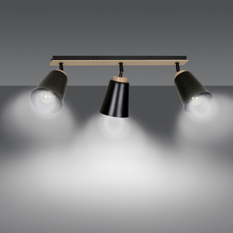 Reflektor sufitowy Atlas III czarny | Emibig - Skandynawski Design