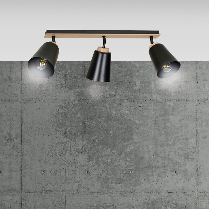 Reflektor sufitowy Atlas III czarny | Emibig - Skandynawski Design
