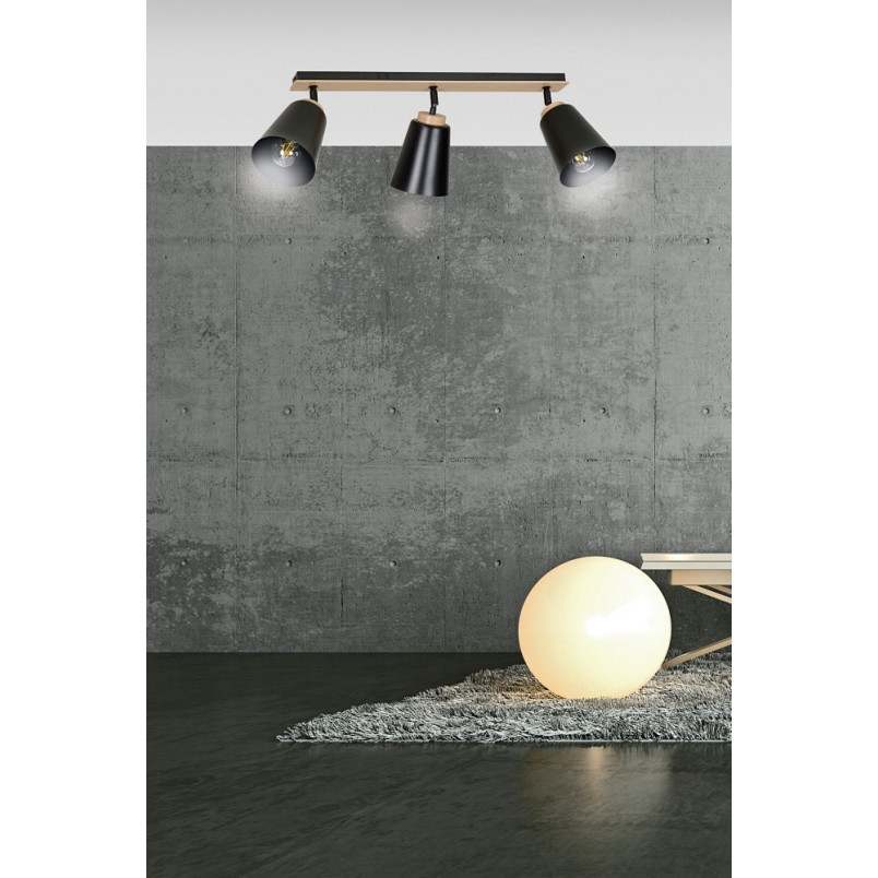 Reflektor sufitowy Atlas III czarny | Emibig - Skandynawski Design